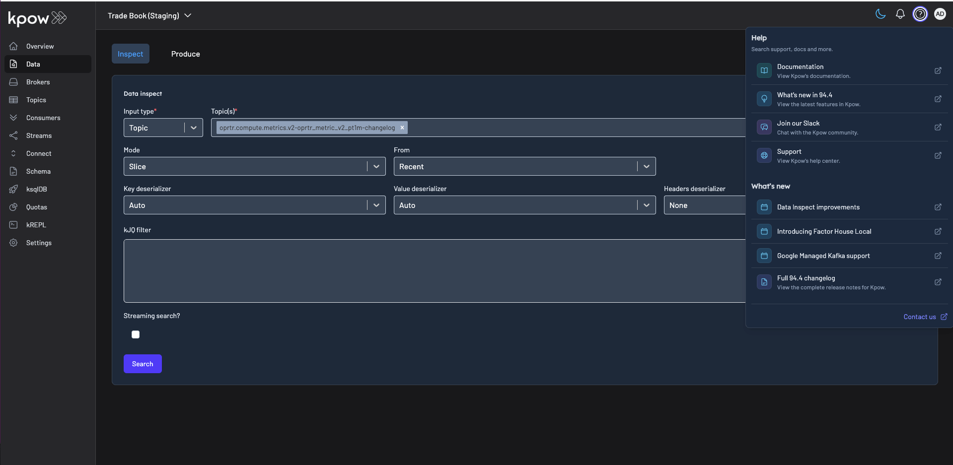 New Help Menu